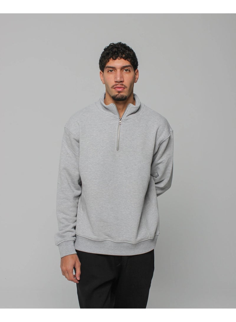 Basic Look Quarter zip Milton Sweatshirt - Image 3